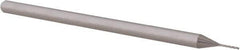 Accupro - 0.02", 0.16" LOC, 1/8" Shank Diam, 2-1/2" OAL, 3 Flute, Solid Carbide Square End Mill - Single End, Uncoated, Spiral Flute, 30° Helix, Centercutting, Right Hand Cut, Right Hand Flute, Series Miniature - Eagle Tool & Supply