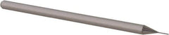 Accupro - 1/64", 1/8" LOC, 1/8" Shank Diam, 2-1/2" OAL, 3 Flute, Solid Carbide Square End Mill - Single End, Uncoated, Spiral Flute, 30° Helix, Centercutting, Right Hand Cut, Right Hand Flute, Series Miniature - Eagle Tool & Supply