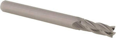 Accupro - 7/32", 5/8" LOC, 1/4" Shank Diam, 2-1/2" OAL, 4 Flute, Solid Carbide Square End Mill - Single End, Uncoated, Spiral Flute, 30° Helix, Centercutting, Right Hand Cut, Right Hand Flute, Series Miniature - Eagle Tool & Supply