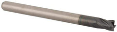 Accupro - 5/32", 0.562" LOC, 3/16" Shank Diam, 2" OAL, 4 Flute, Solid Carbide Square End Mill - Single End, AlTiN Finish, Spiral Flute, 30° Helix, Centercutting, Right Hand Cut, Right Hand Flute, Series Miniature - Eagle Tool & Supply