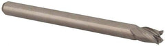 Accupro - 5/32", 0.562" LOC, 3/16" Shank Diam, 2" OAL, 4 Flute, Solid Carbide Square End Mill - Single End, Uncoated, Spiral Flute, 30° Helix, Centercutting, Right Hand Cut, Right Hand Flute, Series Miniature - Eagle Tool & Supply
