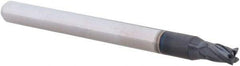 Accupro - 3/32", 0.139" LOC, 1/8" Shank Diam, 1-1/2" OAL, 4 Flute, Solid Carbide Square End Mill - Single End, AlTiN Finish, Spiral Flute, 30° Helix, Centercutting, Right Hand Cut, Right Hand Flute, Series Miniature - Eagle Tool & Supply
