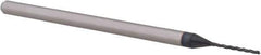 Accupro - 0.0312", 3/8" LOC, 1/8" Shank Diam, 2-1/2" OAL, 3 Flute, Solid Carbide Square End Mill - Single End, AlTiN Finish, Spiral Flute, 30° Helix, Centercutting, Right Hand Cut, Right Hand Flute, Series Miniature - Eagle Tool & Supply