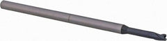 Accupro - 3/32", 3 Flute, Single End, Solid Carbide, 0.015" Corner Radius End Mill - 2-1/2" OAL, 30° Helix, Right Hand Flute, 0.139" LOC, Right Hand Cut, 1/2" Extended Reach - Eagle Tool & Supply