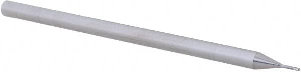 Accupro - 0.025" Diam 3 Flute Solid Carbide 0.005" Corner Radius End Mill - Eagle Tool & Supply