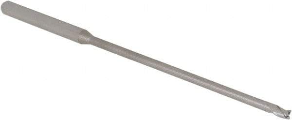 Accupro - 5/64", 0.117" LOC, 1/8" Shank Diam, 3" OAL, 3 Flute, Solid Carbide Square End Mill - Single End, Uncoated, Spiral Flute, 30° Helix, Centercutting, Right Hand Cut, Right Hand Flute, Series Miniature - Eagle Tool & Supply