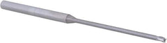 Accupro - 1/16", 0.093" LOC, 1/8" Shank Diam, 2-1/2" OAL, 3 Flute, Solid Carbide Square End Mill - Single End, Uncoated, Spiral Flute, 30° Helix, Centercutting, Right Hand Cut, Right Hand Flute, Series Miniature - Eagle Tool & Supply
