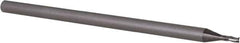 Accupro - 0.05", 0.075" LOC, 1/8" Shank Diam, 2-1/2" OAL, 3 Flute, Solid Carbide Square End Mill - Single End, Uncoated, Spiral Flute, 30° Helix, Centercutting, Right Hand Cut, Right Hand Flute, Series Miniature - Eagle Tool & Supply