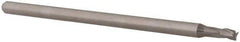 Accupro - 3/32", 0.139" LOC, 1/8" Shank Diam, 2-1/2" OAL, 3 Flute, Solid Carbide Square End Mill - Single End, Uncoated, Spiral Flute, 30° Helix, Centercutting, Right Hand Cut, Right Hand Flute, Series Miniature - Eagle Tool & Supply