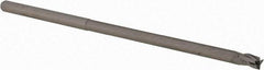Accupro - 1/8", 0.187" LOC, 1/8" Shank Diam, 3" OAL, 3 Flute, Solid Carbide Square End Mill - Single End, Uncoated, Spiral Flute, 30° Helix, Centercutting, Right Hand Cut, Right Hand Flute, Series Miniature - Eagle Tool & Supply
