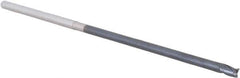 Accupro - 1/8", 0.187" LOC, 1/8" Shank Diam, 4" OAL, 3 Flute, Solid Carbide Square End Mill - Single End, AlTiN Finish, Spiral Flute, 30° Helix, Centercutting, Right Hand Cut, Right Hand Flute, Series Miniature - Eagle Tool & Supply