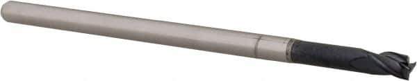 Accupro - 1/8", 0.187" LOC, 1/8" Shank Diam, 2-1/2" OAL, 3 Flute, Solid Carbide Square End Mill - Single End, AlTiN Finish, Spiral Flute, 30° Helix, Centercutting, Right Hand Cut, Right Hand Flute, Series Miniature - Eagle Tool & Supply