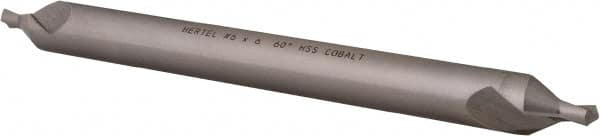 Hertel - #6 Plain Cut 60° Incl Angle Cobalt Combo Drill & Countersink - Eagle Tool & Supply