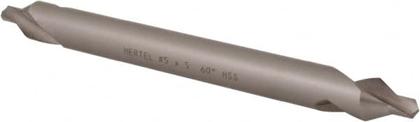 Hertel - #5 Plain Cut 60° Incl Angle High Speed Steel Combo Drill & Countersink - Eagle Tool & Supply