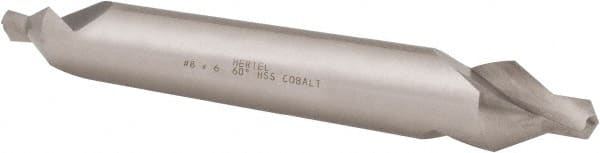Hertel - #8 Plain Cut 60° Incl Angle Cobalt Combo Drill & Countersink - Eagle Tool & Supply