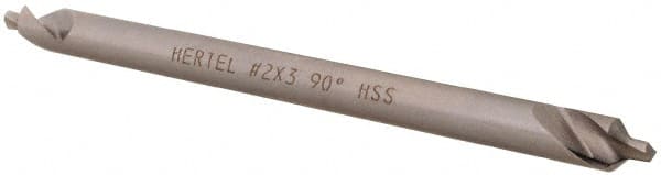 Hertel - #2 Plain Cut 90° Incl Angle High Speed Steel Combo Drill & Countersink - Eagle Tool & Supply