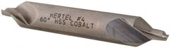 Hertel - #4 Plain Cut 60° Incl Angle Cobalt Combo Drill & Countersink - Eagle Tool & Supply