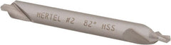 Hertel - #2 Plain Cut 82° Incl Angle High Speed Steel Combo Drill & Countersink - Eagle Tool & Supply