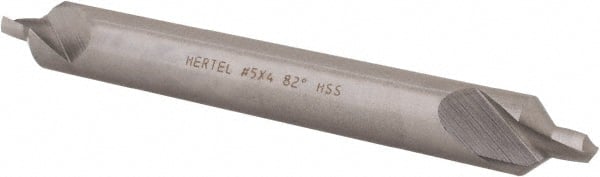 Hertel - #5 Plain Cut 82° Incl Angle High Speed Steel Combo Drill & Countersink - Eagle Tool & Supply