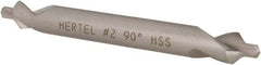Hertel - #2 Plain Cut 90° Incl Angle High Speed Steel Combo Drill & Countersink - Eagle Tool & Supply