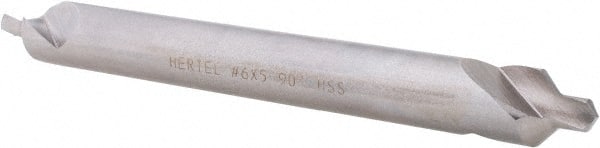 Hertel - #6 Plain Cut 90° Incl Angle High Speed Steel Combo Drill & Countersink - Eagle Tool & Supply