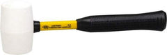 NUPLA - 1 Lb Head Soft Face Rubber Hammer - 13" OAL, 13" Long Fiberglass Handle with Grip - Eagle Tool & Supply