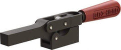 De-Sta-Co - 1,299 Lb Holding Capacity, Horizontal Handle, Manual Hold Down Toggle Clamp - 69° Handle Movement, 90° Bar Opening, Solid Bar, Solid Base, Oxide Finish, Forged Alloy Steel - Eagle Tool & Supply
