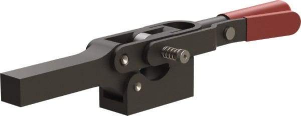De-Sta-Co - 1,299 Lb Holding Capacity, Horizontal Handle, Manual Hold Down Toggle Clamp - 69° Handle Movement, 90° Bar Opening, Solid Bar, Solid Base, Oxide Finish, Forged Alloy Steel - Eagle Tool & Supply