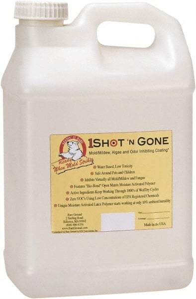 Bare Ground Solutions - 2.5 Gallons of 1 Shot Mold Inhibiting Coating - Moisture activated mold/mildew, algae, fungus prevention coating  It has zero VOC's and uses a low concentration of EPA registered chemicals. - Eagle Tool & Supply