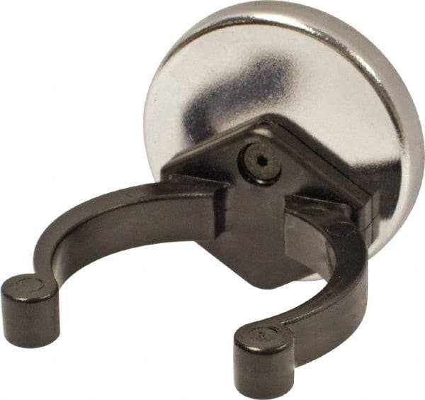 Mag-Mate - 38 Lb Max Pull Force, 5/16" Overall Height, 2.03" Diam, Ceramic Cup Magnet - Clamp Style, 2-1/8" Clamp Opening, Chrome Plated - Eagle Tool & Supply