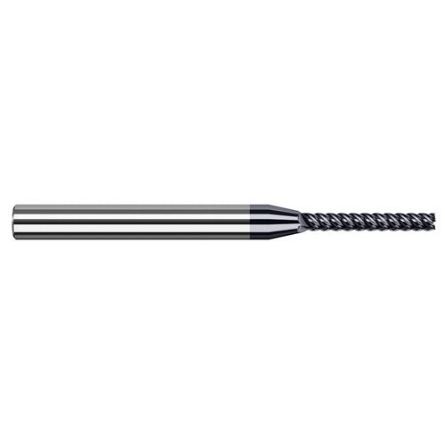 Variable Helix End Mills for Medium Alloy Steels - Finishers - 0.1875″ (3/16″) Cutter Diameter × 0.6250″ (5/8″) Length of Cut Carbide Square End Mill Finisher for Medium Alloy Steels, 5 Flutes, AlTiN Nano Coated - Exact Industrial Supply