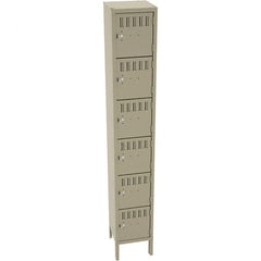 Tennsco - 6 Door, 6 Tier, Welded Locker - Eagle Tool & Supply