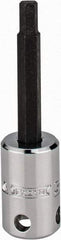 Proto - 3/8" Drive, 5mm Hex Bit Socket - 2-23/32" OAL, 1-5/8" Bit Length, Tethered - Eagle Tool & Supply