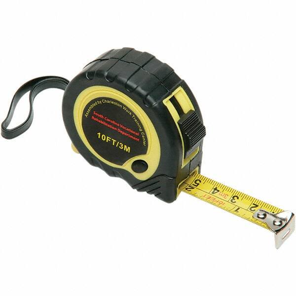 Ability One - 10' x 1/2" Tape Measure - 1/16" Graduation - Eagle Tool & Supply