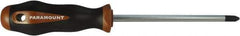 Paramount - #3, 11" OAL, Standard Phillips Screwdriver - 6" Blade Length, Round Shank, Acetate Handle - Eagle Tool & Supply