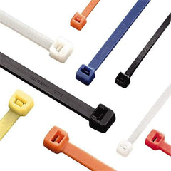 Panduit - 14-1/2" Long Yellow Nylon Standard Cable Tie - 50 Lb Tensile Strength, 1.3mm Thick, 102mm Max Bundle Diam - Eagle Tool & Supply