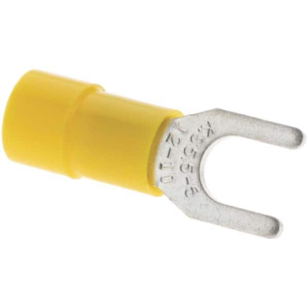 Value Collection - #10 Stud, 12 to 10 AWG Compatible, Partially Insulated, Standard Fork Terminal - Eagle Tool & Supply