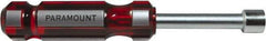 Paramount - 1/2" Solid Shaft Nutdriver - Color Coded Handle, 7-1/8" OAL - Eagle Tool & Supply