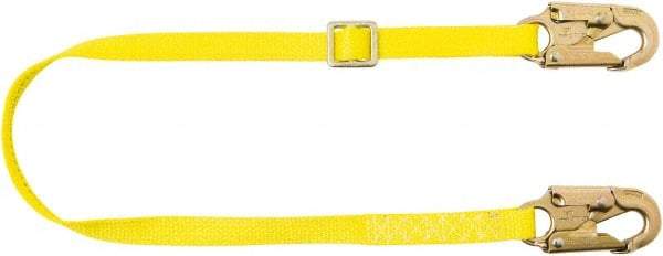 PRO-SAFE - 100' Long, 350 Lb Capacity, 1 Leg Locking Snap Hook Harness Lifeline - 5/8" Diam, Co-Polymer Rope, Locking Snap Hook Anchorage Connection - Eagle Tool & Supply