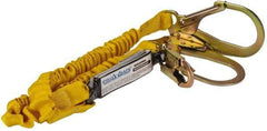 PRO-SAFE - 6' Long, 350 Lb Capacity, 2 Leg Locking Snap Hook Harness Shock Absorbing Lanyard - Polyester Webbing, Locking Rebar Snap Hook Anchorage Connection - Eagle Tool & Supply