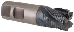 Hertel - 7/8" Diam, Fine Pitch, 7/8" LOC, 5 Flute Cobalt Roughing Square End Mill - TiCN Finish, 3-1/8" OAL, 7/8" Shank Diam, Single End, Centercutting, 30° Helix - Eagle Tool & Supply