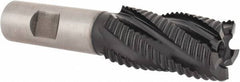 Hertel - 1" Diam, Coarse Pitch, 2" LOC, 5 Flute Cobalt Roughing Square End Mill - TiAlN Finish, 4-1/4" OAL, 3/4" Shank Diam, Single End, 30° Helix - Eagle Tool & Supply