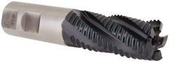 Hertel - 7/8" Diam, Coarse Pitch, 1-7/8" LOC, 5 Flute Cobalt Roughing Square End Mill - TiAlN Finish, 4-1/8" OAL, 7/8" Shank Diam, Single End, 30° Helix - Eagle Tool & Supply