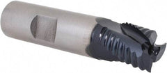 Hertel - 5/8" Diam, Coarse Pitch, 5/8" LOC, 3 Flute Cobalt Roughing Square End Mill - TiAlN Finish, 2-3/4" OAL, 5/8" Shank Diam, Single End, 30° Helix - Eagle Tool & Supply