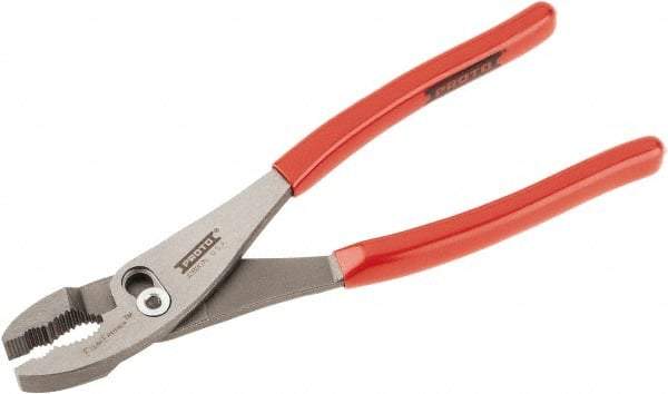 Proto - 10" OAL, 2-11/64" Jaw Length, 1-13/32" Jaw Width, Slip Joint Combination Pliers - 2 Positions, Serrated Jaw, Regular Nose Head, Standard Tool - Eagle Tool & Supply