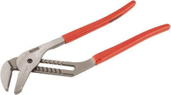 Proto - 16" OAL, 4-13/64" Max Capacity, 1-15/16" Jaw Length x 33/64" Jaw Width, 11 Position Gooseneck Tongue & Groove Pliers - Serrated Straight Jaws, Standard Head, Vinyl Handles - Eagle Tool & Supply