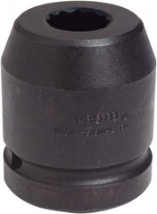 Proto - 1" Drive 2-1/4" Standard Impact Socket - 12 Points, 3-3/16" OAL - Eagle Tool & Supply
