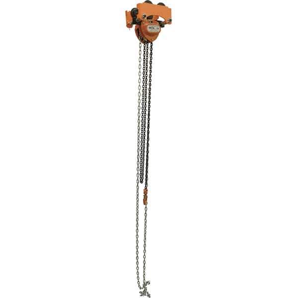 Vestil - 0.5 Ton Capacity Low Headroom Geared Trolley - 2" to 6" Flange Width - Eagle Tool & Supply
