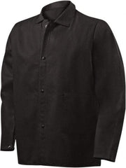 Steiner - Size 2XL Welding & Flame Resistant/Retardant Jacket - Black, Cotton, Snaps Closure, 56 to 58" Chest - Eagle Tool & Supply