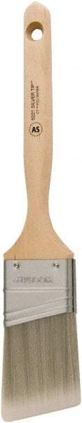 Wooster Brush - 1-1/2" Angled Synthetic Sash Brush - 2-7/16" Bristle Length, 7.13" Wood Fluted Handle - Eagle Tool & Supply